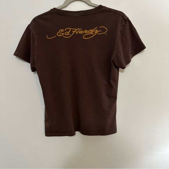 Ed Hardy By Christan Audigier Eternal Love Short Sleeved T-shirt Women’s Size L - Picture 4 of 11